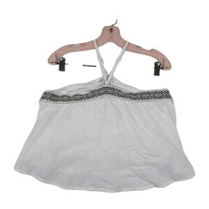 Hyfve Women's Size Small White Halter Tube Top Geometric Trim